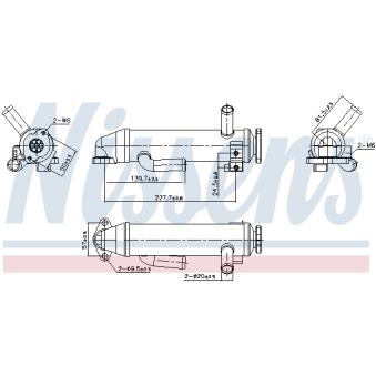 Radiateur, réaspiration des gaz d'échappement NISSENS 989430 pour FORD MONDEO 2.2 TDCi - 155cv