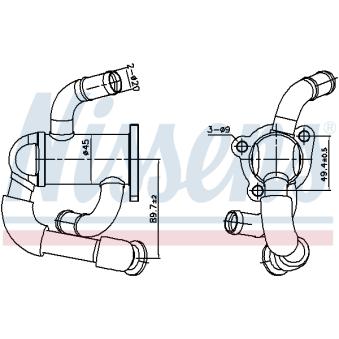 Radiateur, réaspiration des gaz d'échappement NISSENS OEM 55197846