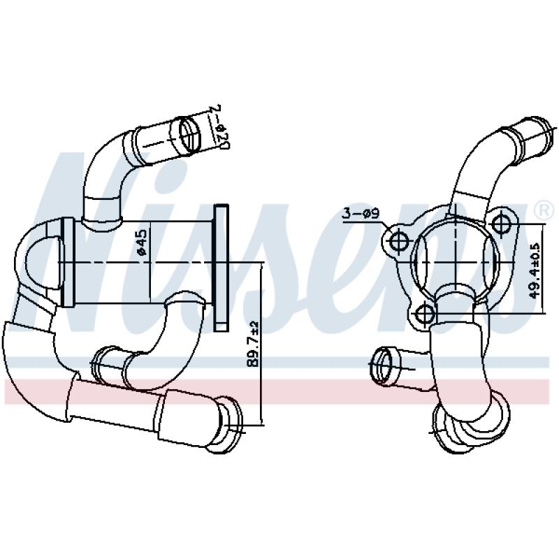 Radiateur, réaspiration des gaz d'échappement NISSENS 989433 - Visuel 1