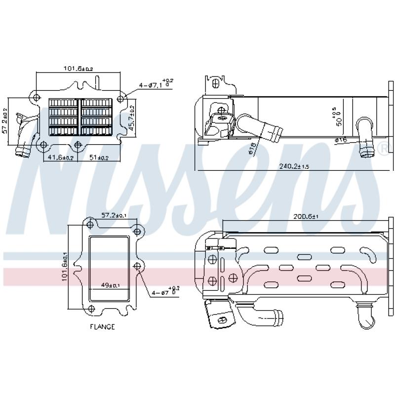 Radiateur, réaspiration des gaz d'échappement NISSENS 989447 - Visuel 1