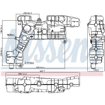 Vase d'expansion, liquide de refroidissement NISSENS OEM 1404867