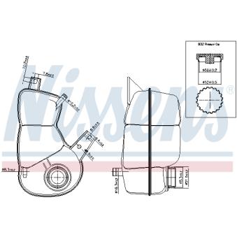 Vase d'expansion, liquide de refroidissement NISSENS [996174]