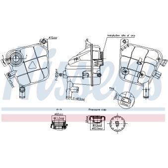 Vase d'expansion, liquide de refroidissement NISSENS [996207]