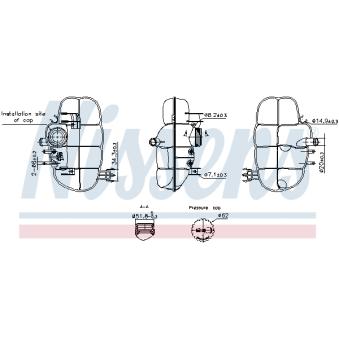 Vase d'expansion, liquide de refroidissement NISSENS OEM 1304611