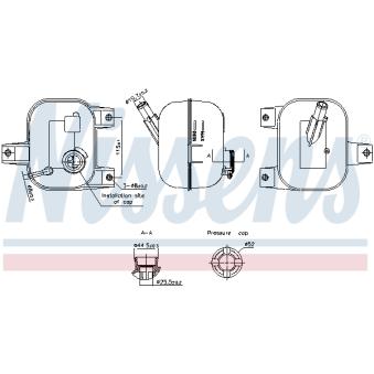 Vase d'expansion, liquide de refroidissement NISSENS OEM 51717782