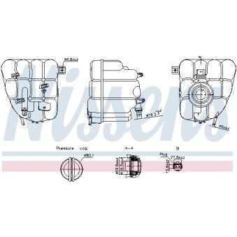 Vase d'expansion, liquide de refroidissement NISSENS OEM 95810615102