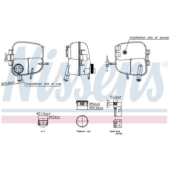 Vase d'expansion, liquide de refroidissement NISSENS 996303 pour CITROEN DS5 1.7 CDTI - 110cv