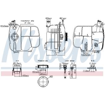 Vase d'expansion, liquide de refroidissement NISSENS 996305