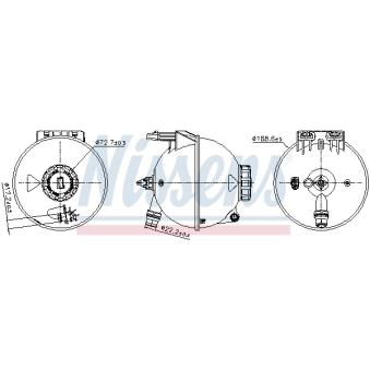 Vase d'expansion, liquide de refroidissement NISSENS 996309