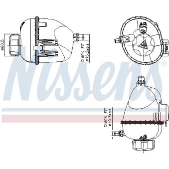 Vase d'expansion, liquide de refroidissement NISSENS 996317 pour BMW X4 M Competition - 510cv
