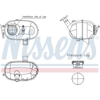 Vase d'expansion, liquide de refroidissement NISSENS OEM 1304233