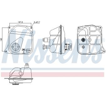 Vase d'expansion, liquide de refroidissement NISSENS 996362 pour RENAULT R19 2.0 - 101cv