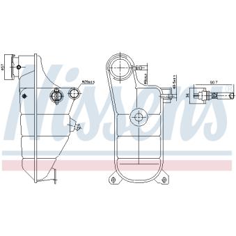 Vase d'expansion, liquide de refroidissement NISSENS OEM 1245001749