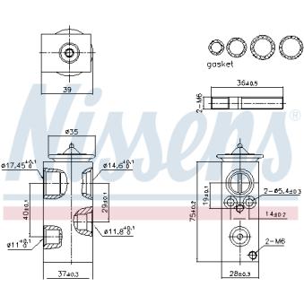 Détendeur, climatisation NISSENS 999427 pour VOLVO S70 1.2 THP - 110cv