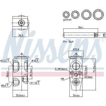 Détendeur, climatisation NISSENS 999448 pour FORD TRANSIT CONNECT 1.6 EcoBoost - 150cv
