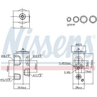 Détendeur, climatisation NISSENS 999450 pour ALFA ROMEO GIULIETTA 1.5 dCi - 84cv