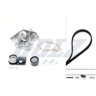 Pompe à eau + kit de courroie de distribution DOLZ KD009 pour FIAT ULYSSE 2.1 TD - 109cv