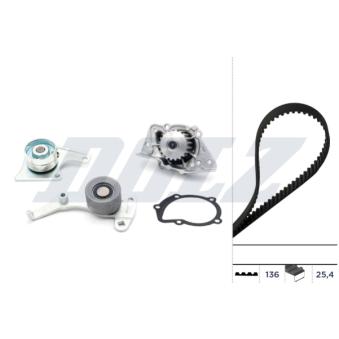Pompe à eau + kit de courroie de distribution DOLZ KD012
