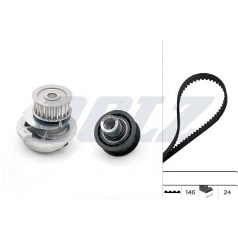 Pompe à eau + kit de courroie de distribution DOLZ KD020