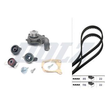 Pompe à eau + kit de courroie de distribution DOLZ [KD029]