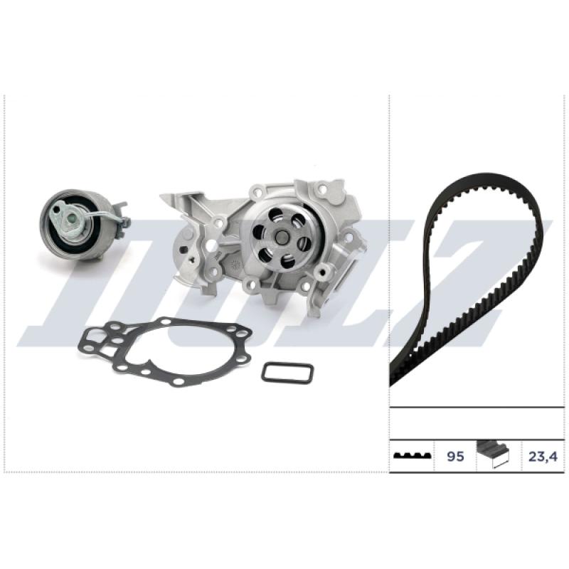 Pompe à eau + kit de courroie de distribution DOLZ KD039 - Visuel 1