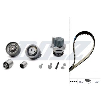 Pompe à eau + kit de courroie de distribution DOLZ KD062 pour SEAT TERRA 2.0 TDI - 110cv
