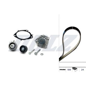 Pompe à eau + kit de courroie de distribution DOLZ [KD102]