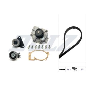 Pompe à eau + kit de courroie de distribution DOLZ KD115 pour VOLVO 940 2.4 - 170cv