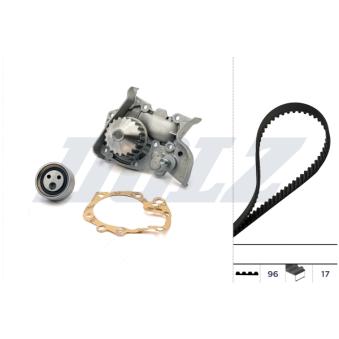 Pompe à eau + kit de courroie de distribution DOLZ KD116 pour RENAULT THALIA 1.4 - 75cv