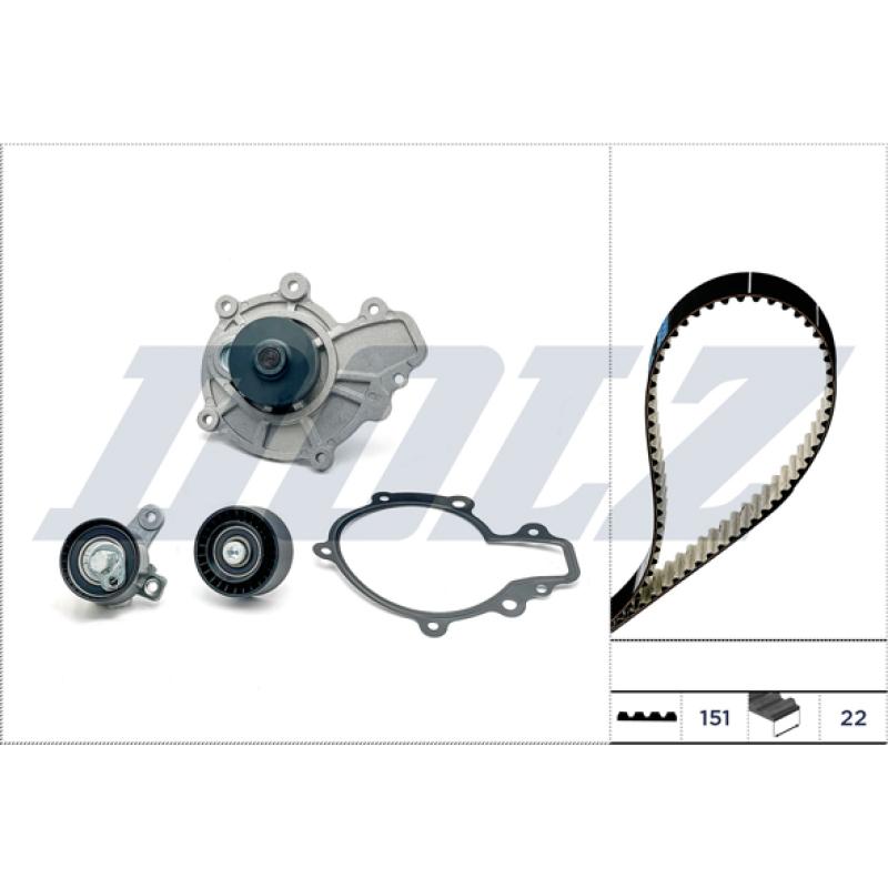 Pompe à eau + kit de courroie de distribution DOLZ KD170 - Visuel 1