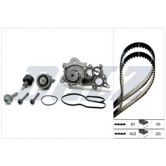 Pompe à eau + kit de courroie de distribution DOLZ KD298 pour MAZDA 626 1.2 TSI - 110cv