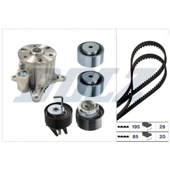 Pompe à eau + kit de courroie crantée DOLZ KD322 pour JAGUAR XF 2.7 D - 207cv