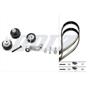 Kit de distribution DOLZ SKD035 pour VOLKSWAGEN GOLF 1.4 16V - 75cv