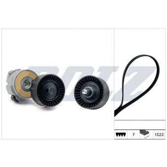 Jeu de courroies trapézoïdales à nervures DOLZ SKD199A pour IVECO DAILY 35 C 10 V . 35 S 10 V - 95cv