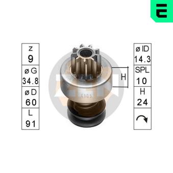 Embrayage à roue libre, démarreur ERA [ZN0105]