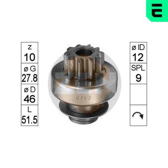 Embrayage à roue libre, démarreur ERA [ZN0747]
