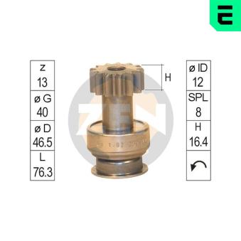 Embrayage à roue libre, démarreur ERA [ZN1702]
