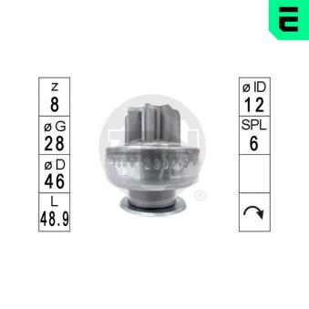 Embrayage à roue libre, démarreur ERA [ZN1800]