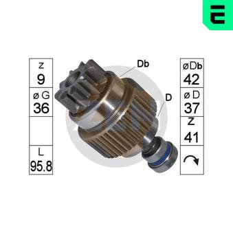 Embrayage à roue libre, démarreur ERA [ZN1862]