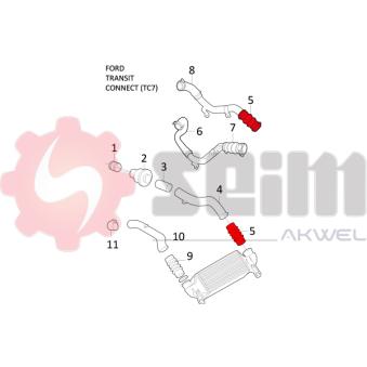 Gaine de suralimentation SEIM 981292 pour DODGE CHALLENGER 1.8 TDCi - 110cv