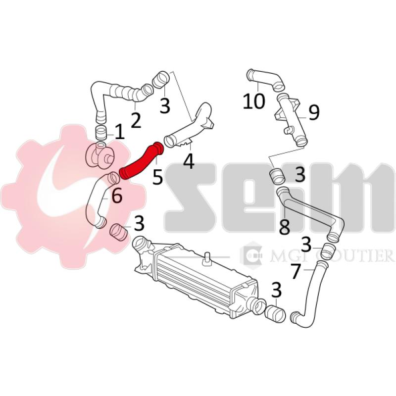 Gaine de suralimentation SEIM 981623 - Visuel 1