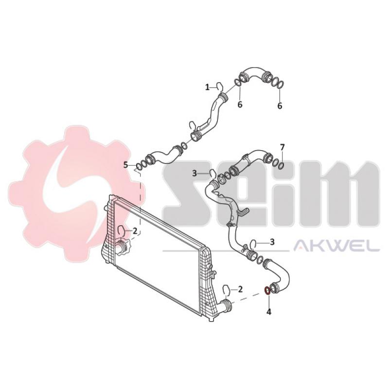 Bague d'étanchéité, gaine de suralimentation SEIM 981969 - Visuel 1