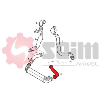 Gaine de suralimentation SEIM 982044 pour AUDI A1 1.4 TFSI - 185cv