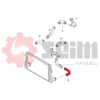 Gaine de suralimentation SEIM 982046 pour AUDI A3 2.0 TDI - 163cv