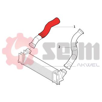 Gaine de suralimentation SEIM 982055 pour OPEL OMEGA 320 i Efficient Dynamics - 170cv