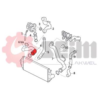 Gaine de suralimentation SEIM 982072 pour FORD C-MAX 2.0 HDI 110 - 109cv