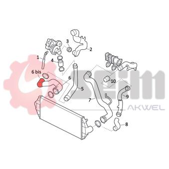 Gaine de suralimentation SEIM 982073 pour FORD C-MAX 2.0 HDI 110 - 109cv