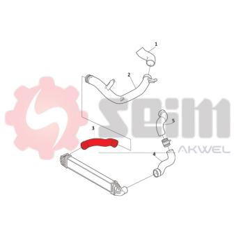 Gaine de suralimentation SEIM 982148 pour PEUGEOT BIPPER D4 - 190cv