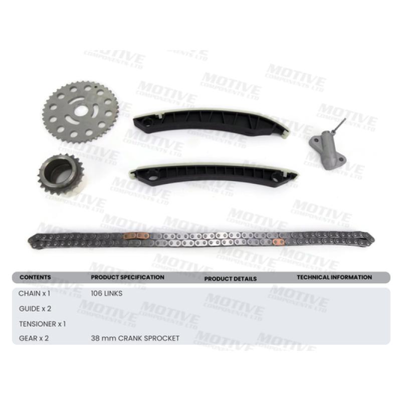 Kit de distribution par chaîne MOTIVE TCK223 - Visuel 2