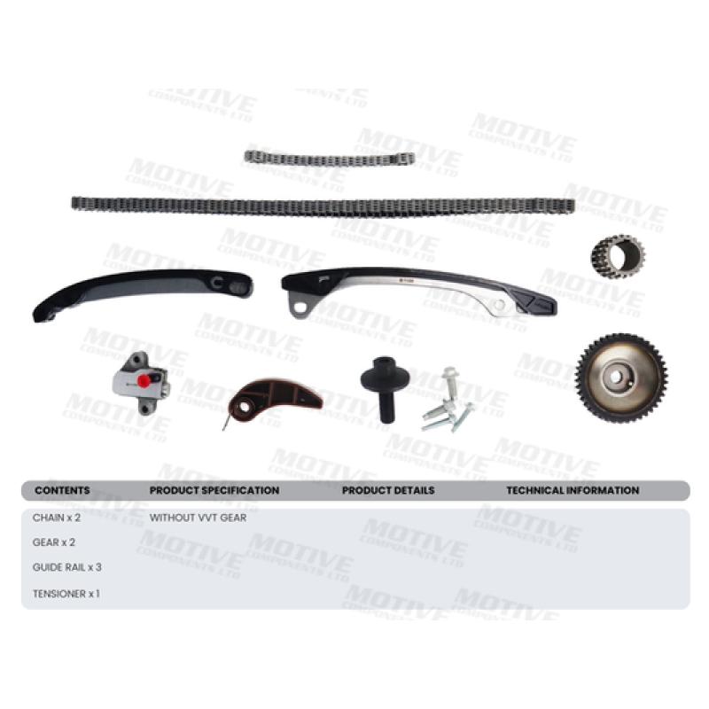Kit de distribution par chaîne MOTIVE TCK304 - Visuel 1